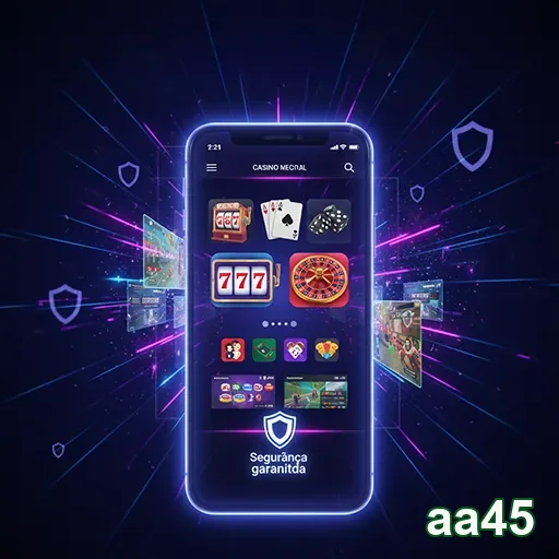 Usuário acessando o app aa45 em smartphone