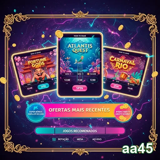 Ofertas recentes de jogos disponíveis no site aa45, com promoções e descontos especiais.