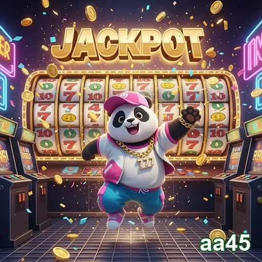 Jogo de slot Jackpot Panda no site aa45, com design colorido e divertido.